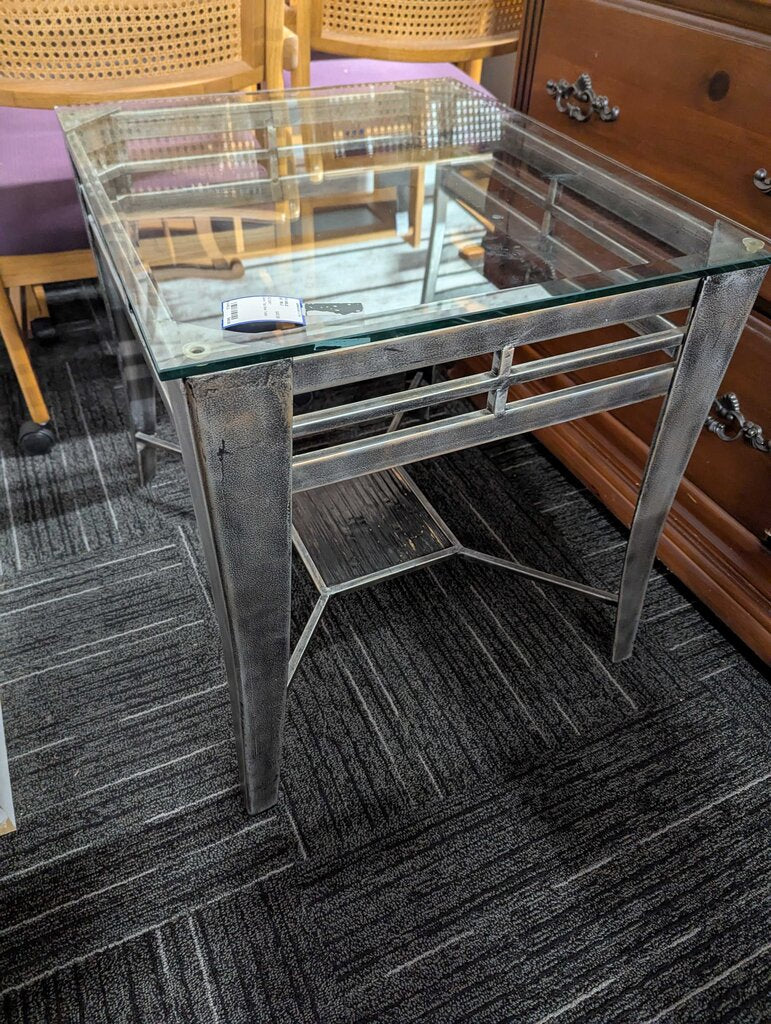 Glass Top Side Table