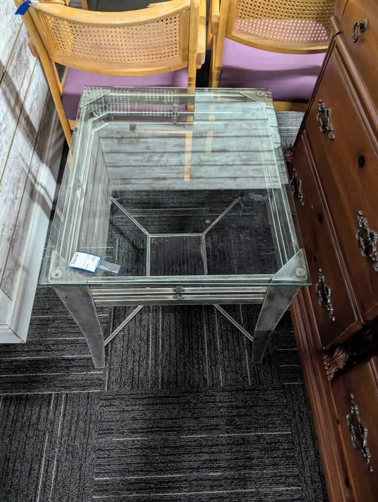 Glass Top Side Table