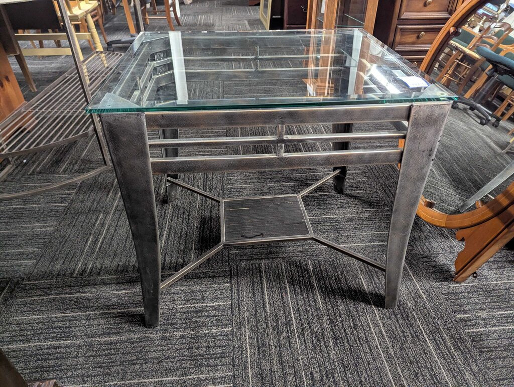 Glass Top Side Table