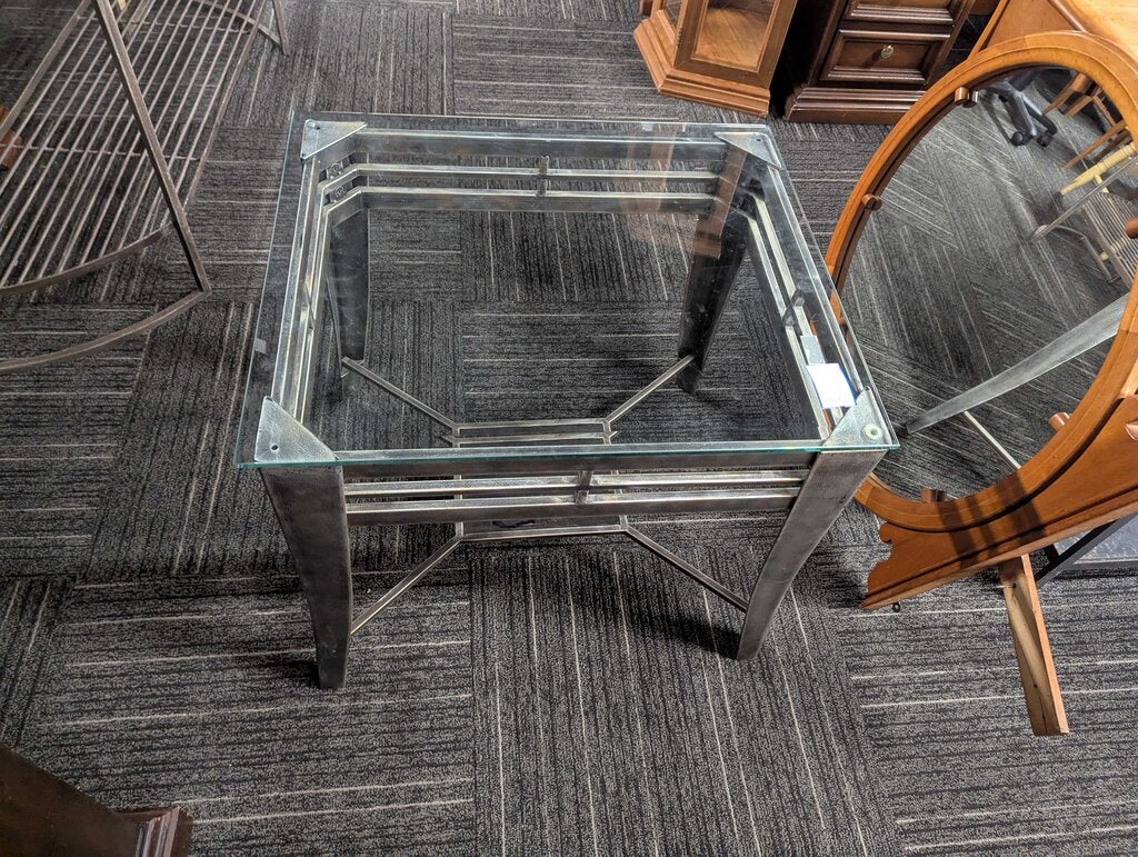 Glass Top Side Table