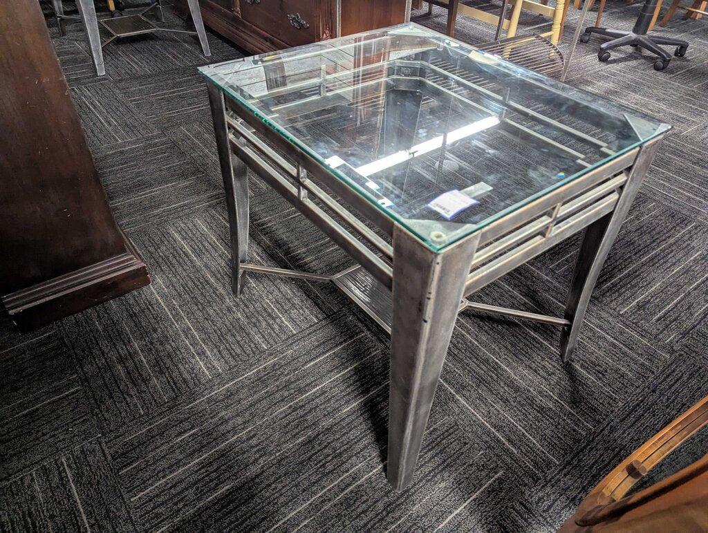 Glass Top Side Table