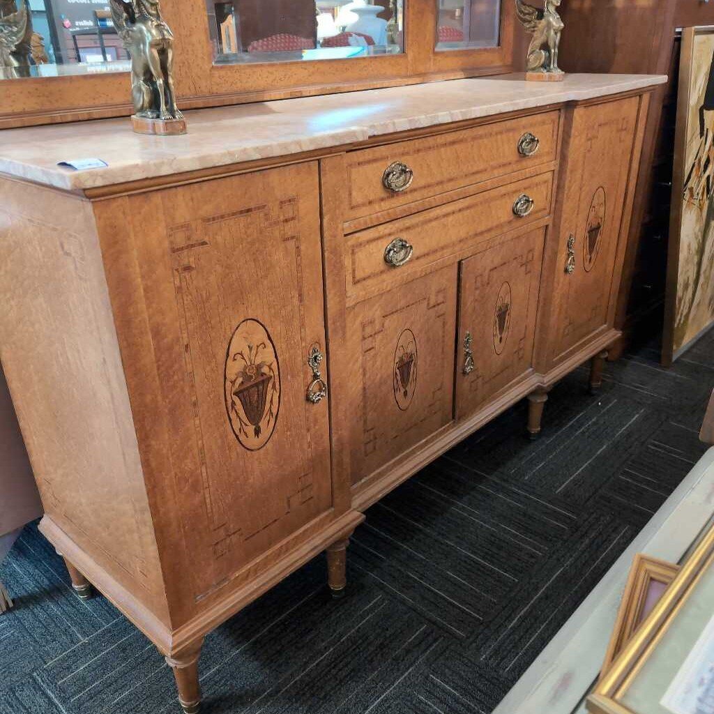 Egyptian Revival Sideboard w/Display Top