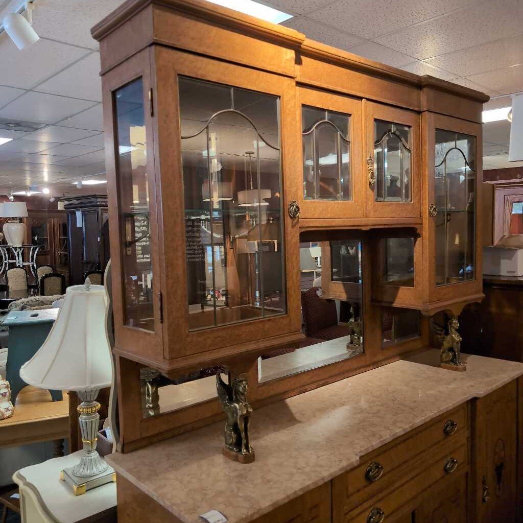 Egyptian Revival Sideboard w/Display Top