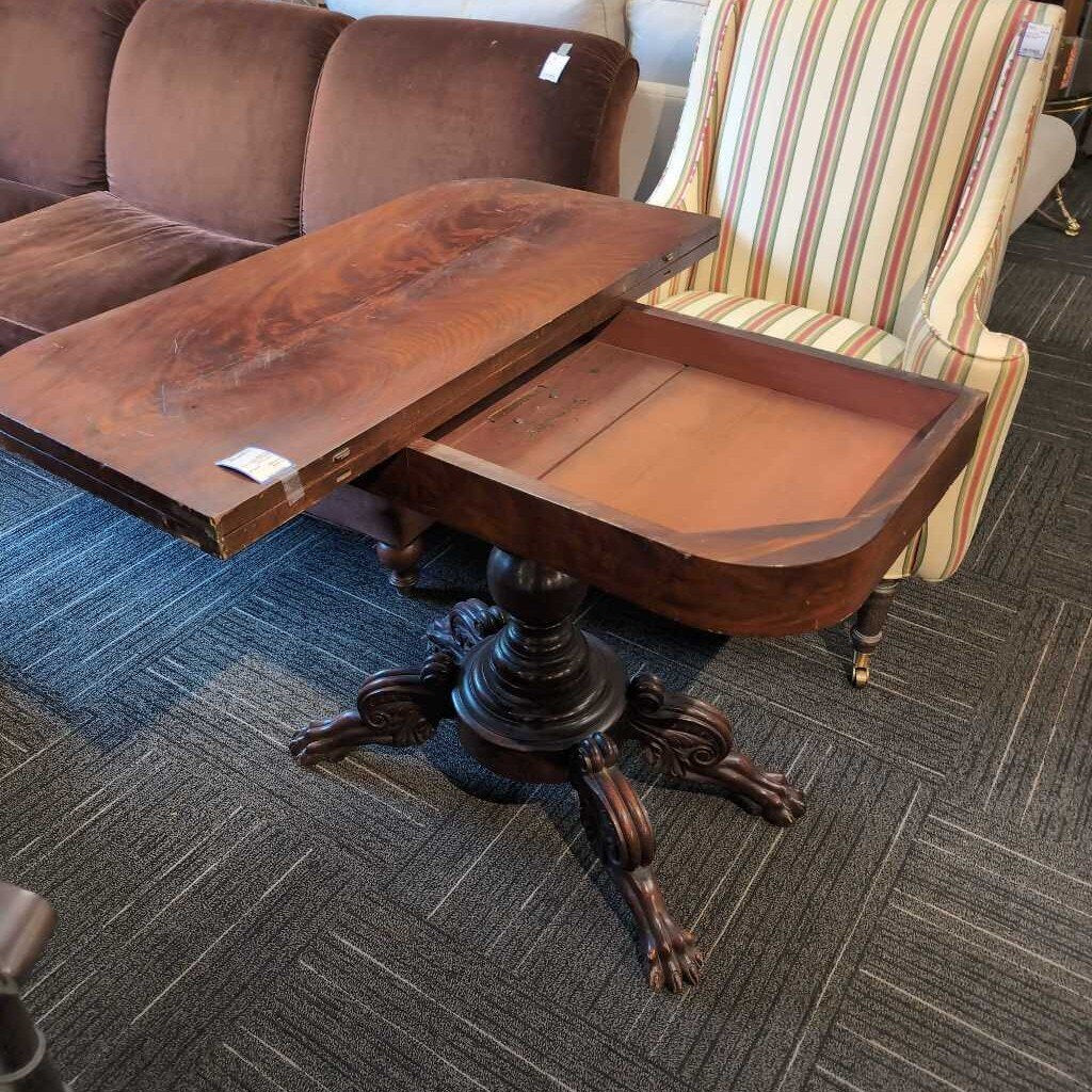 American Empire Mahogany Game Table Circa 1860