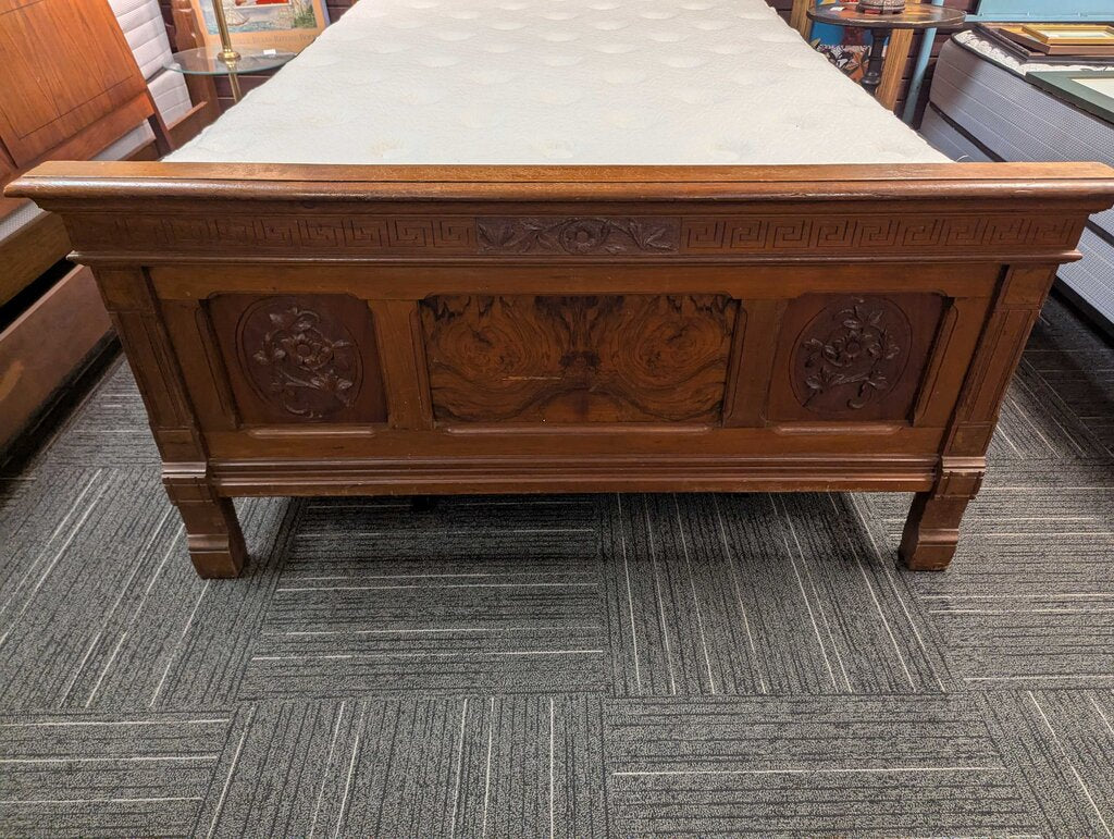 Antique Carved Full Size Bed