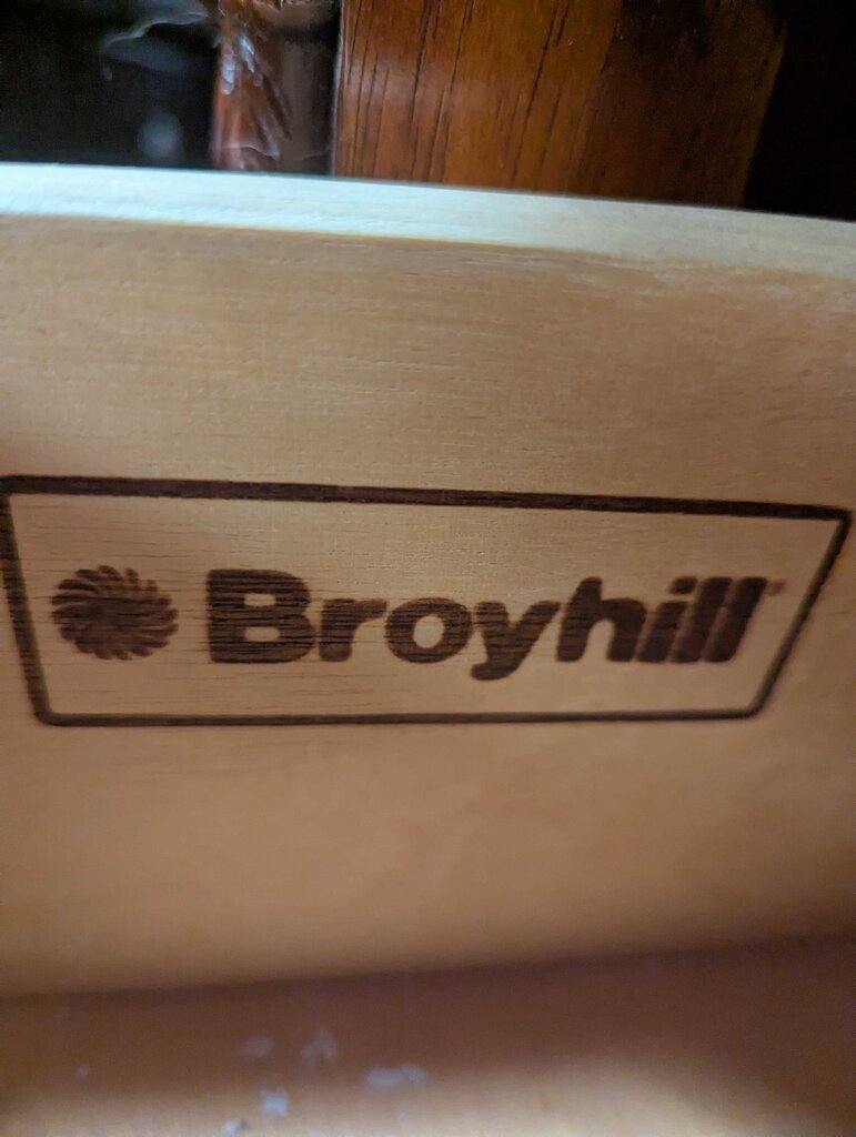 Large Modern Cherry Nightstand by Broyhill