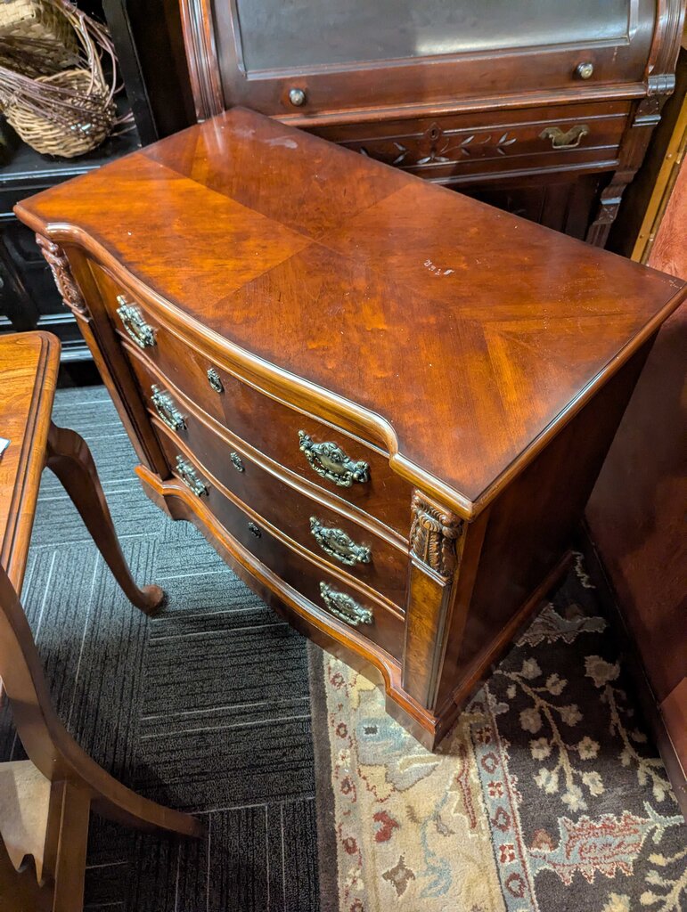 Large Modern Cherry Nightstand by Broyhill