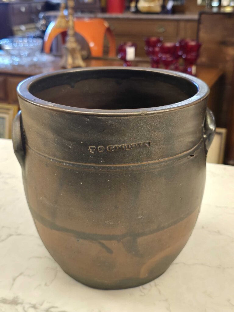 19th Century T O Goodwin Handled Crock