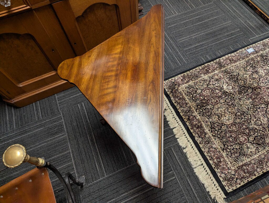 Solid Cherry Handkerchief Dropleaf Table w/ Claw & Ball Feet