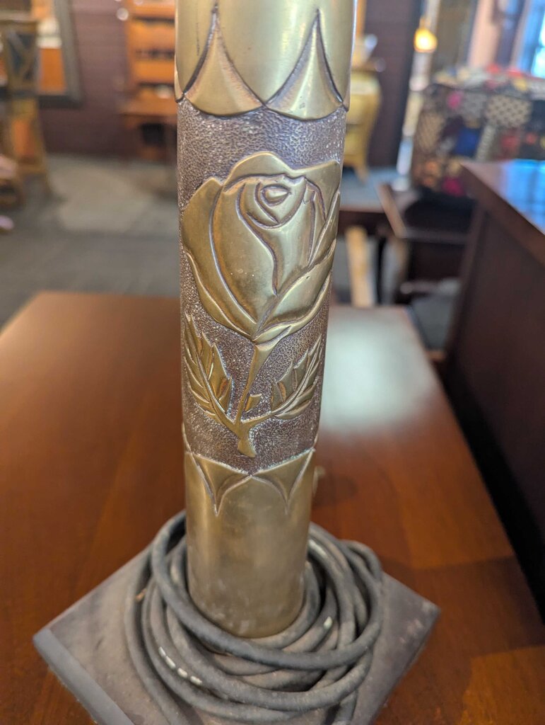 WWII Era Vintage Trench Art Lamp
