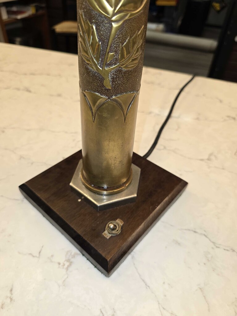 WWII Era Vintage Trench Art Lamp