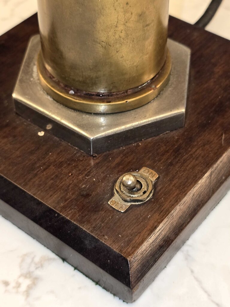 WWII Era Vintage Trench Art Lamp
