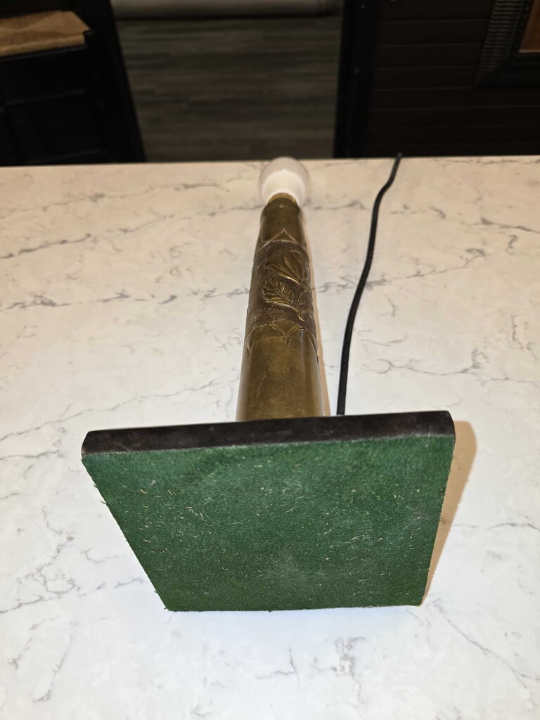 WWII Era Vintage Trench Art Lamp