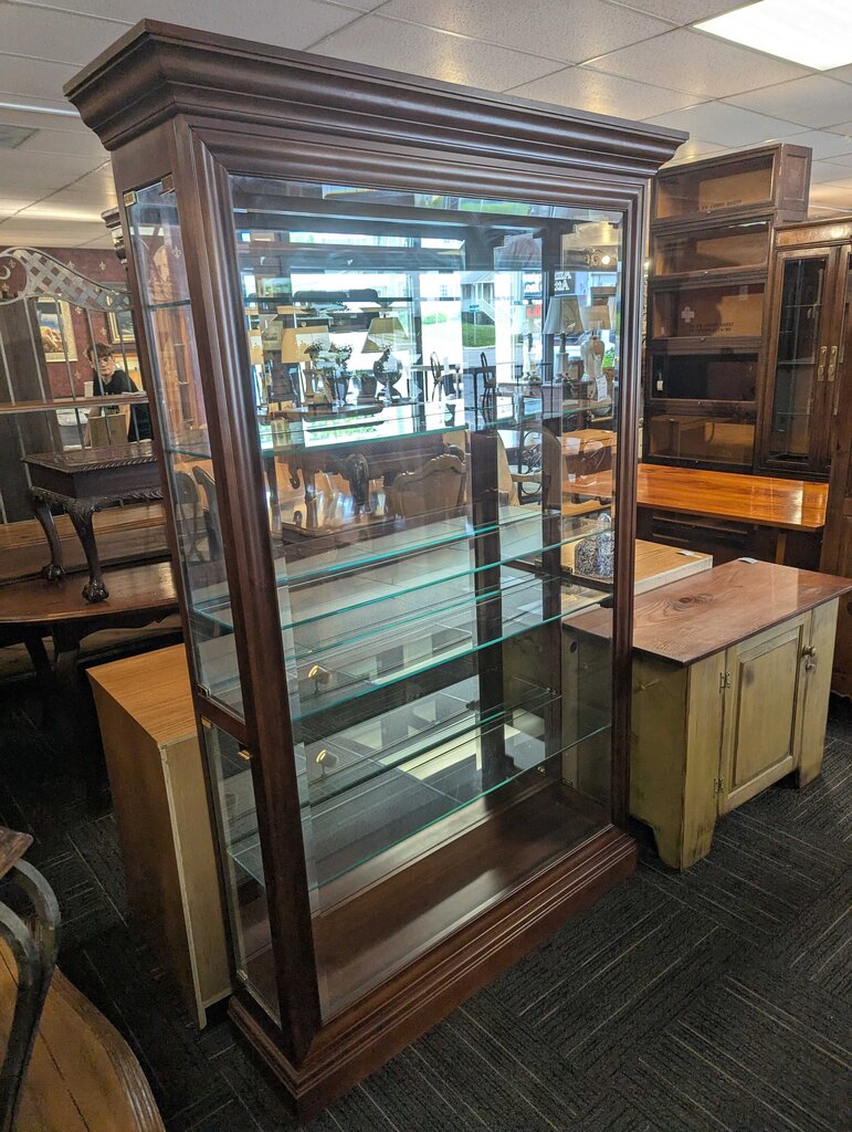 Cherry Finish Curio Cabinet