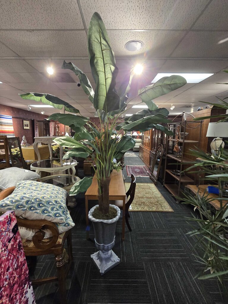 Large Faux Tropical Potted Tree