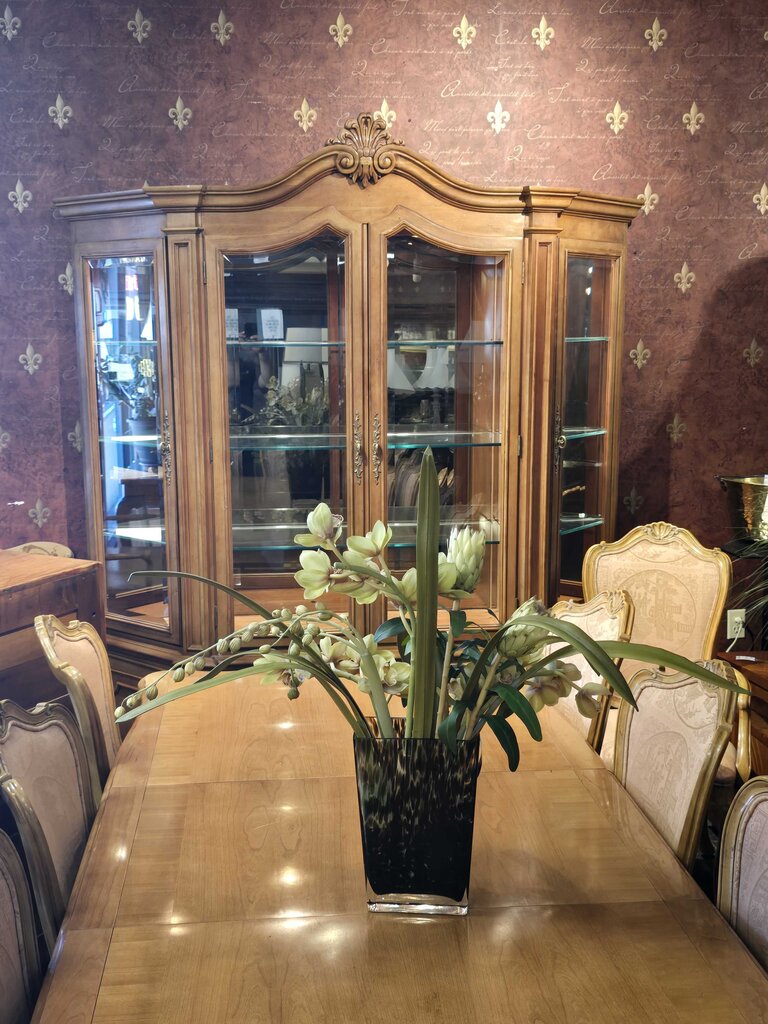 Stunning French Cherry China Cabinet by Century