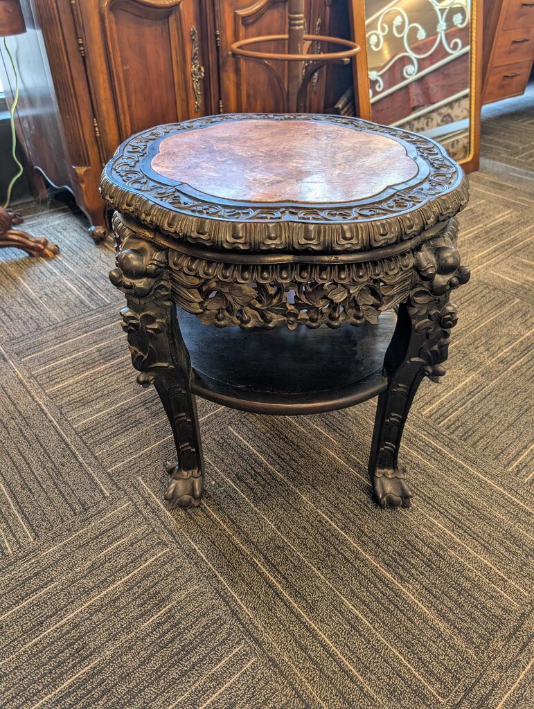Vintage Chinese Carved Plant Stand