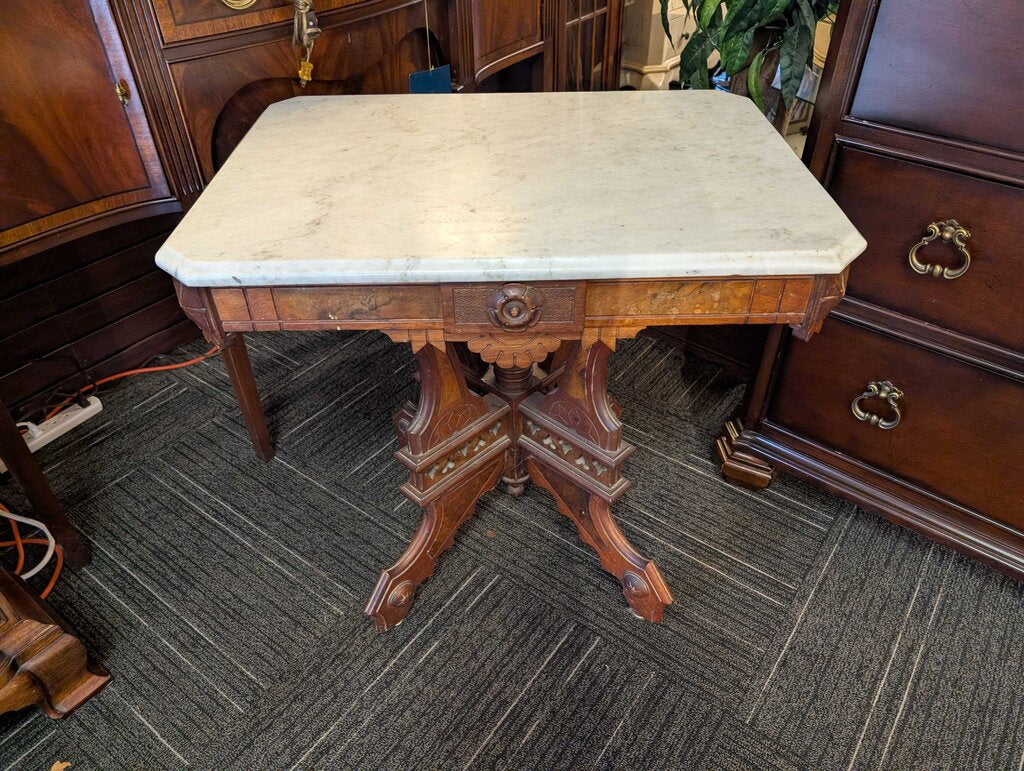 Antique Victorian Marble Top Parlor Stand