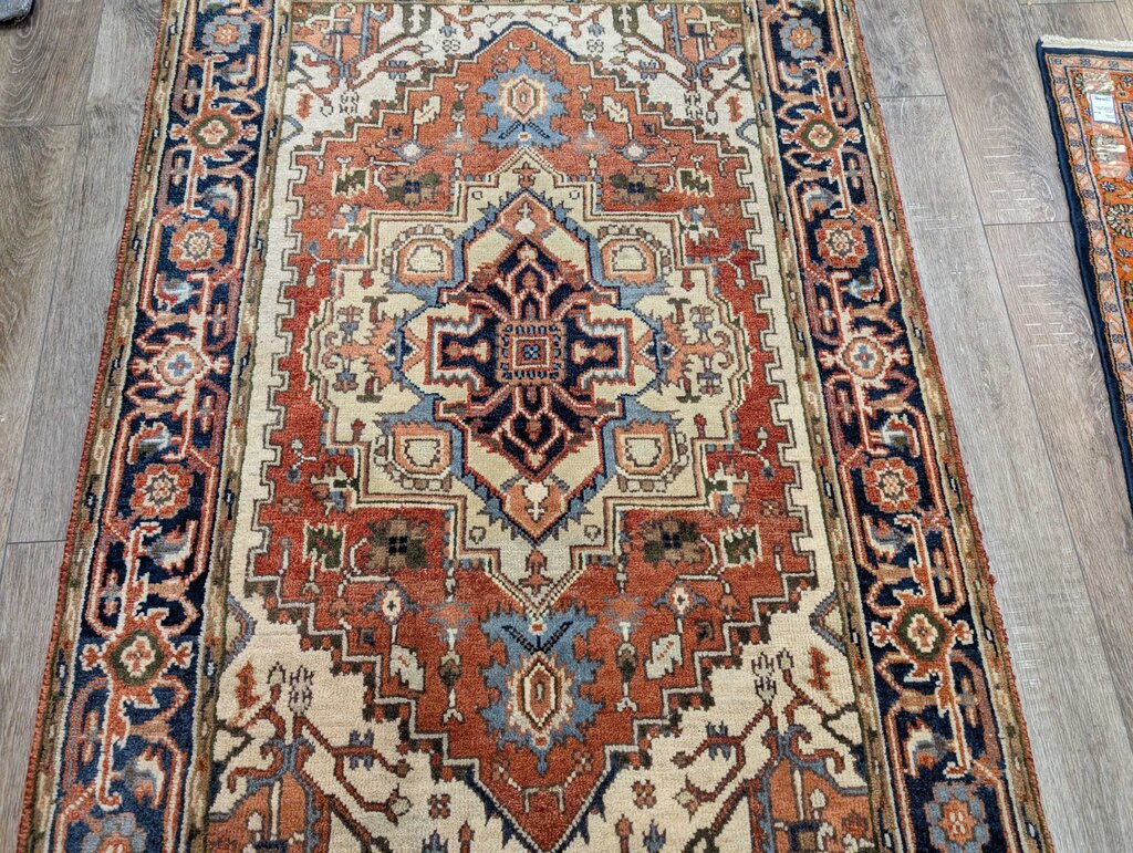 Contemporary Hand Woven Heriz Rug 6'3" by 3'11"