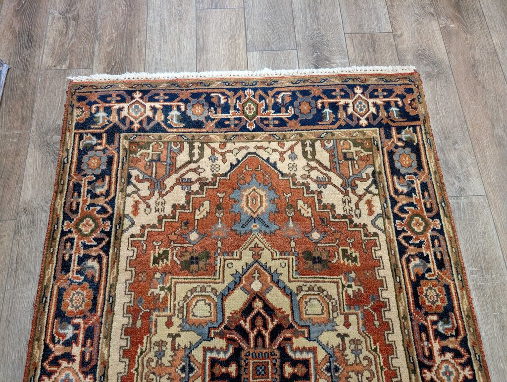 Contemporary Hand Woven Heriz Rug 6'3" by 3'11"