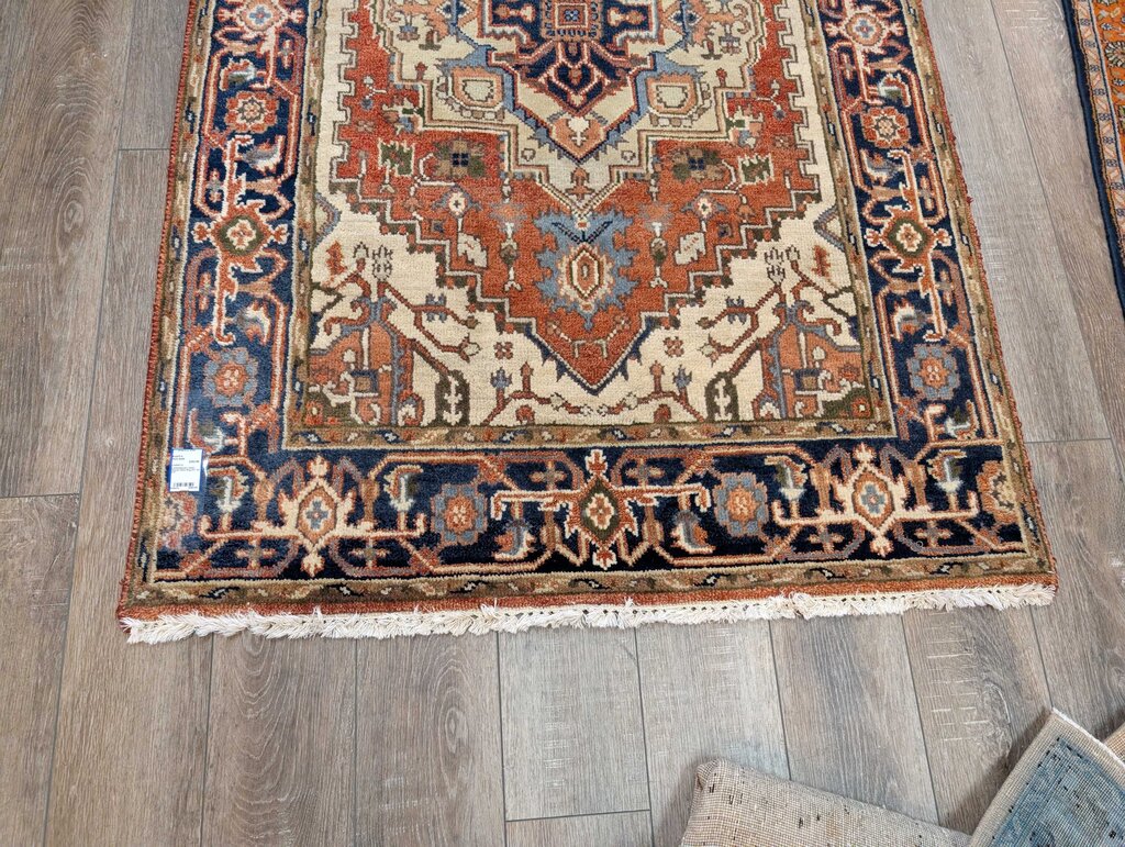 Contemporary Hand Woven Heriz Rug 6'3" by 3'11"
