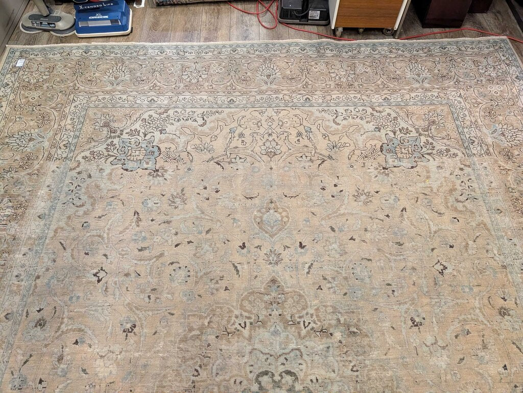 Fabulous Contemporary Hand Woven Wool / Silk Antique Revival Tabriz Rug (ABC carpets)12'6" by 9'8"