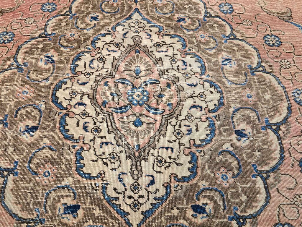 Antique Revival Hand Woven Flat Weave Wool Kerman Revival Rug 12'8" by 9'2"