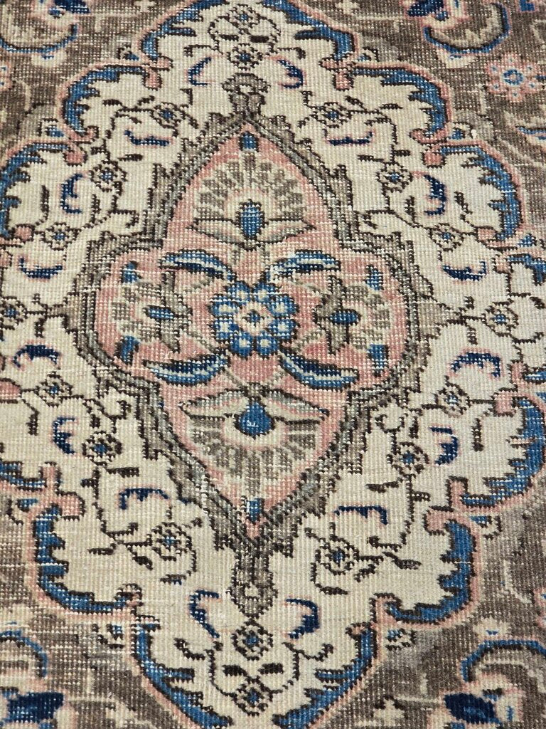 Antique Revival Hand Woven Flat Weave Wool Kerman Revival Rug 12'8" by 9'2"