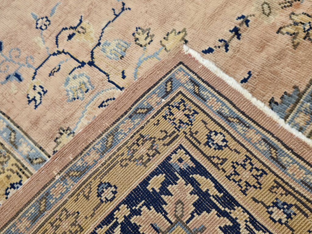 Fabulous Antique Persian Kerman Low Pile Wool Rug Circa 1900 9' by 9'