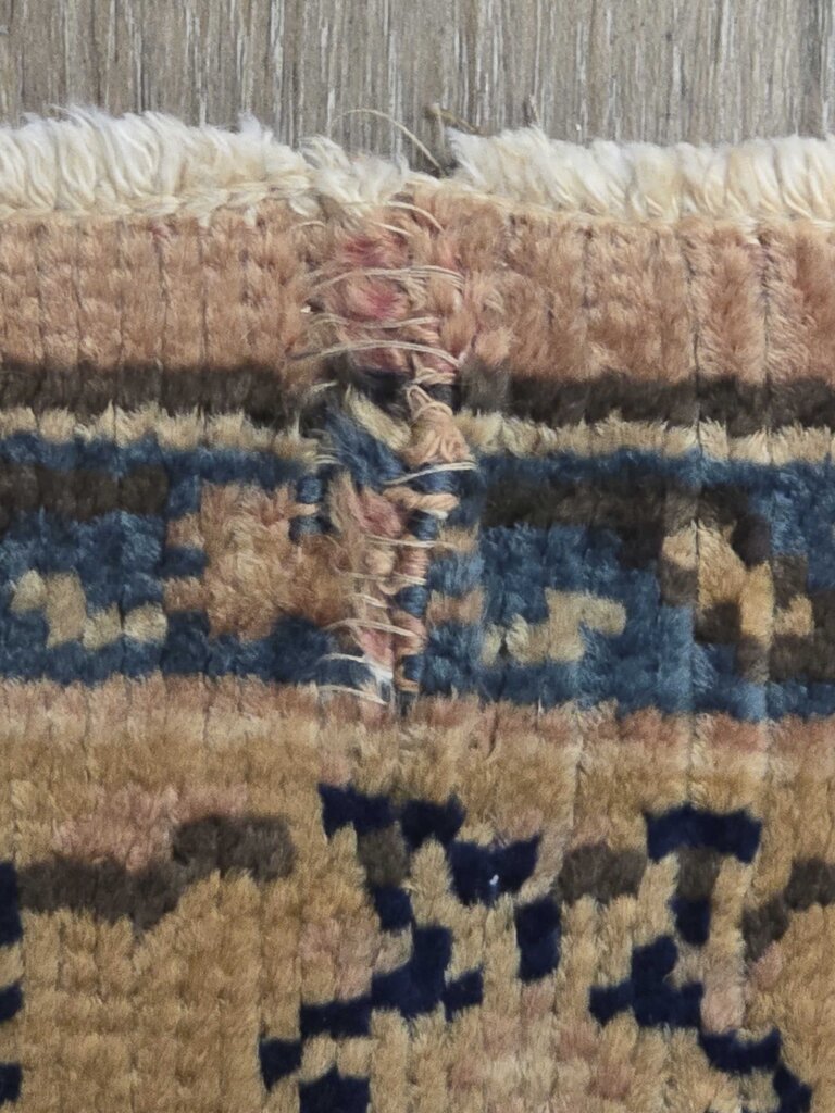 Fabulous Antique Persian Kerman Low Pile Wool Rug Circa 1900 9' by 9'
