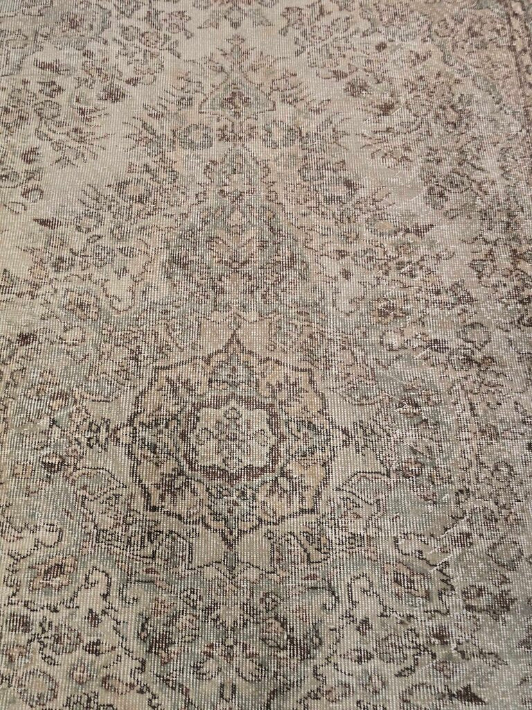 Contemporary Hand Woven Flat Weave Kilim Tabriz Medallion Wool & Silk Carpet 9'2" by 5'10"
