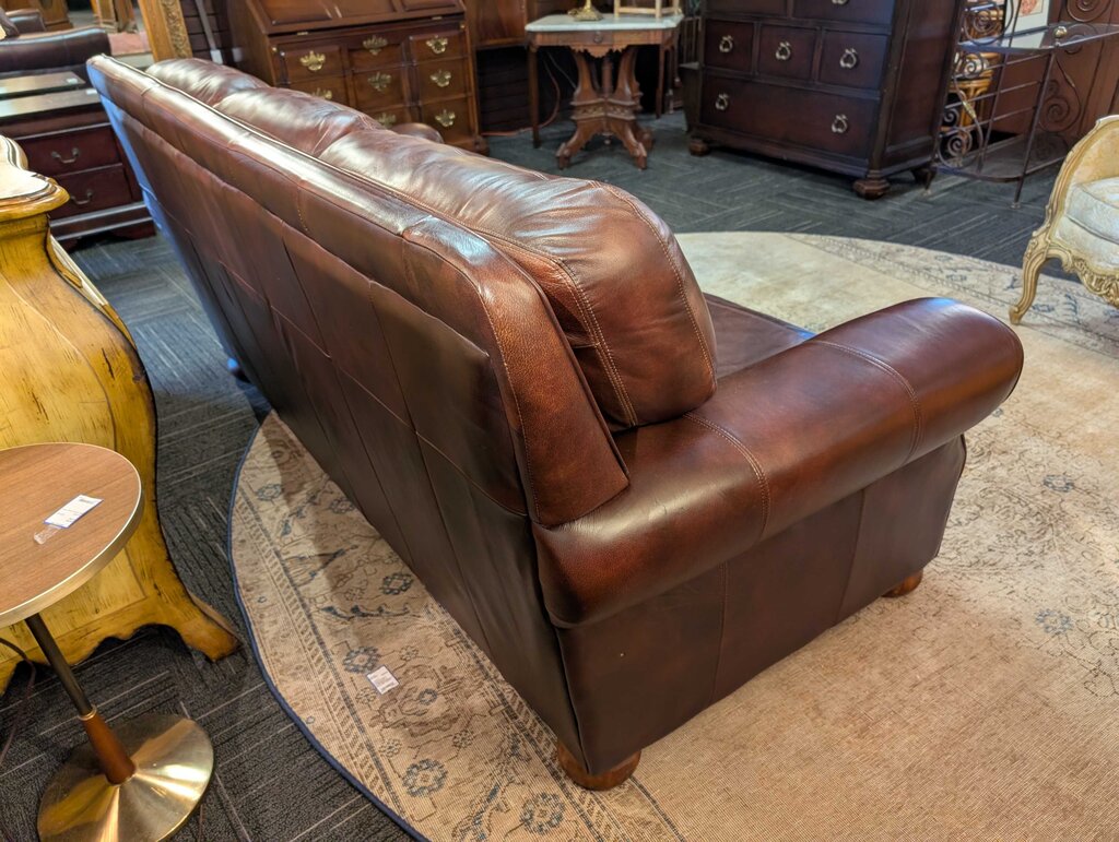 Brown Leather Sofa