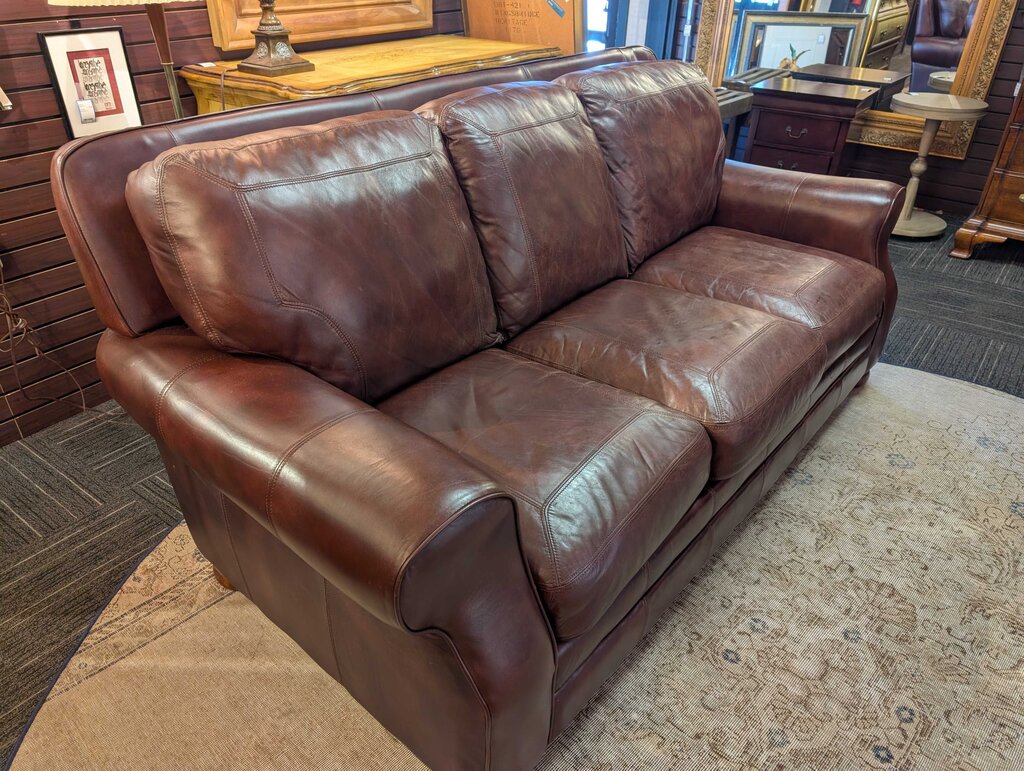 Brown Leather Sofa