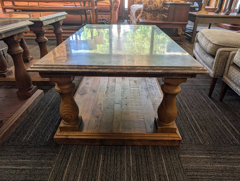 Granite Top Recycled Wood Coffee Table By Arhaus Furniture