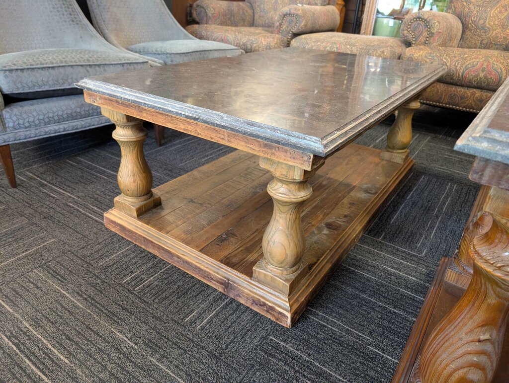 Granite Top Recycled Wood Coffee Table By Arhaus Furniture