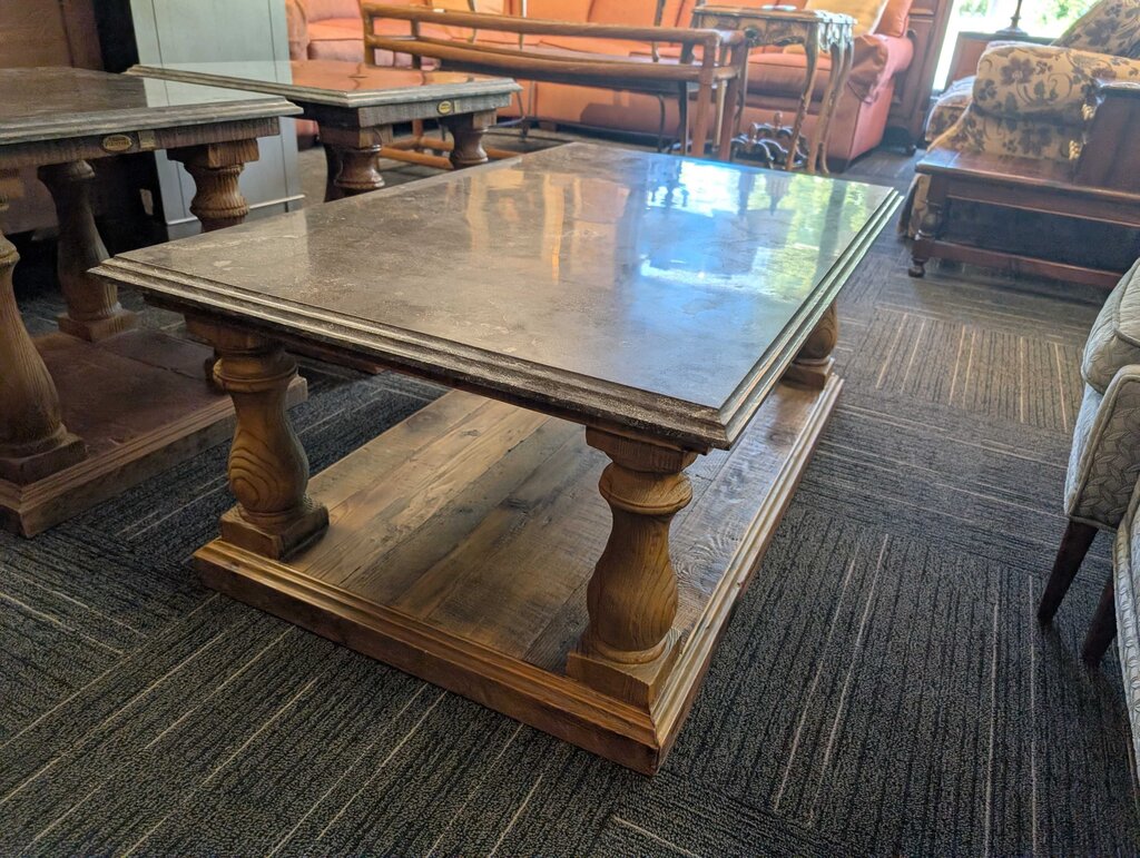 Granite Top Recycled Wood Coffee Table By Arhaus Furniture