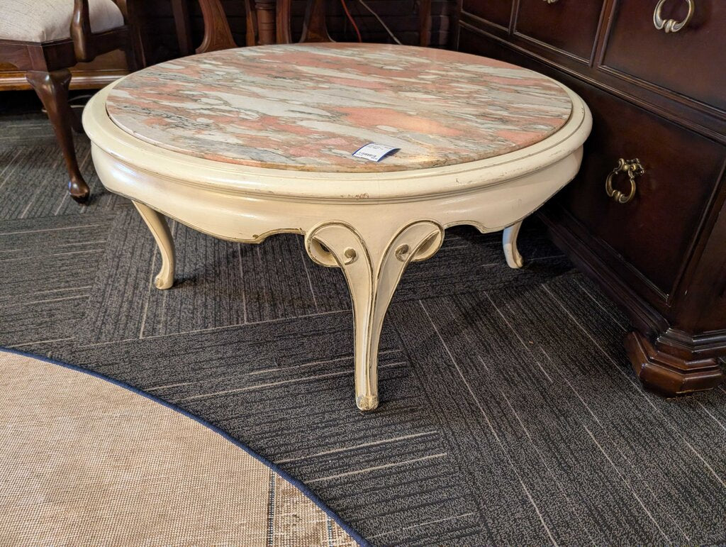 French Marble Top Coffee Table