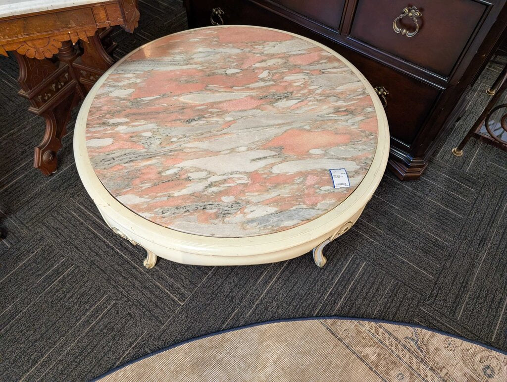 French Marble Top Coffee Table
