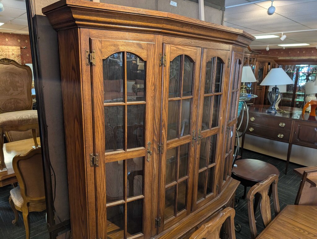 Solid Oak China Cabinet by Pennsylvania House
