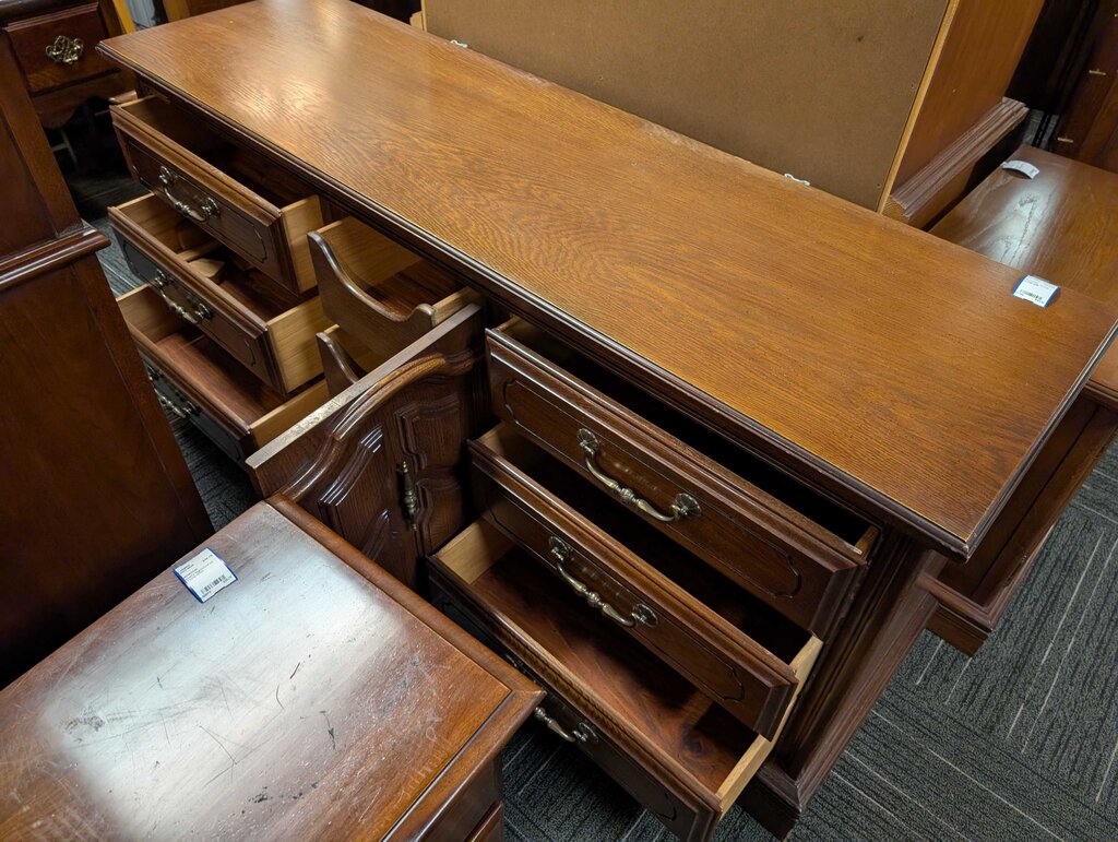 Vintage Oak Dresser Quality Built!