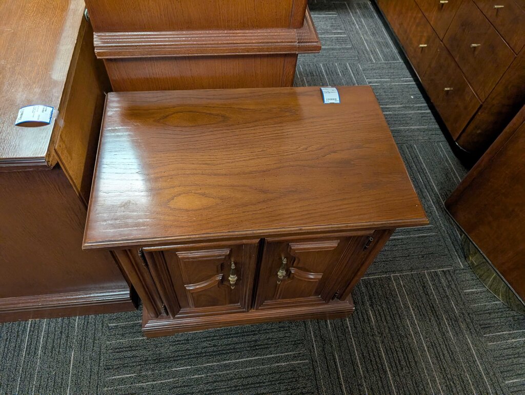 Vintage Oak Nightstand Quality Built