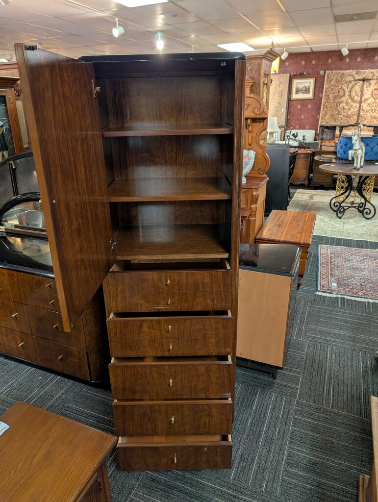 Vintage Spinning Two Sided Storage Cabinet by Drexel