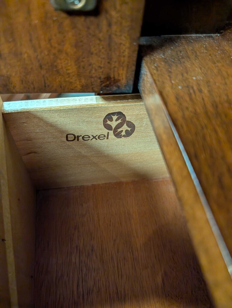 Vintage Spinning Two Sided Storage Cabinet by Drexel