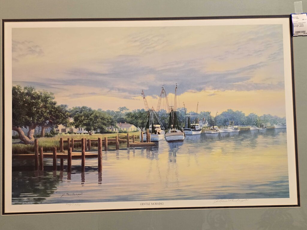 Signed Limited Edition Print by Jo Dean Bauknight "Gentle Morning" Sailboat