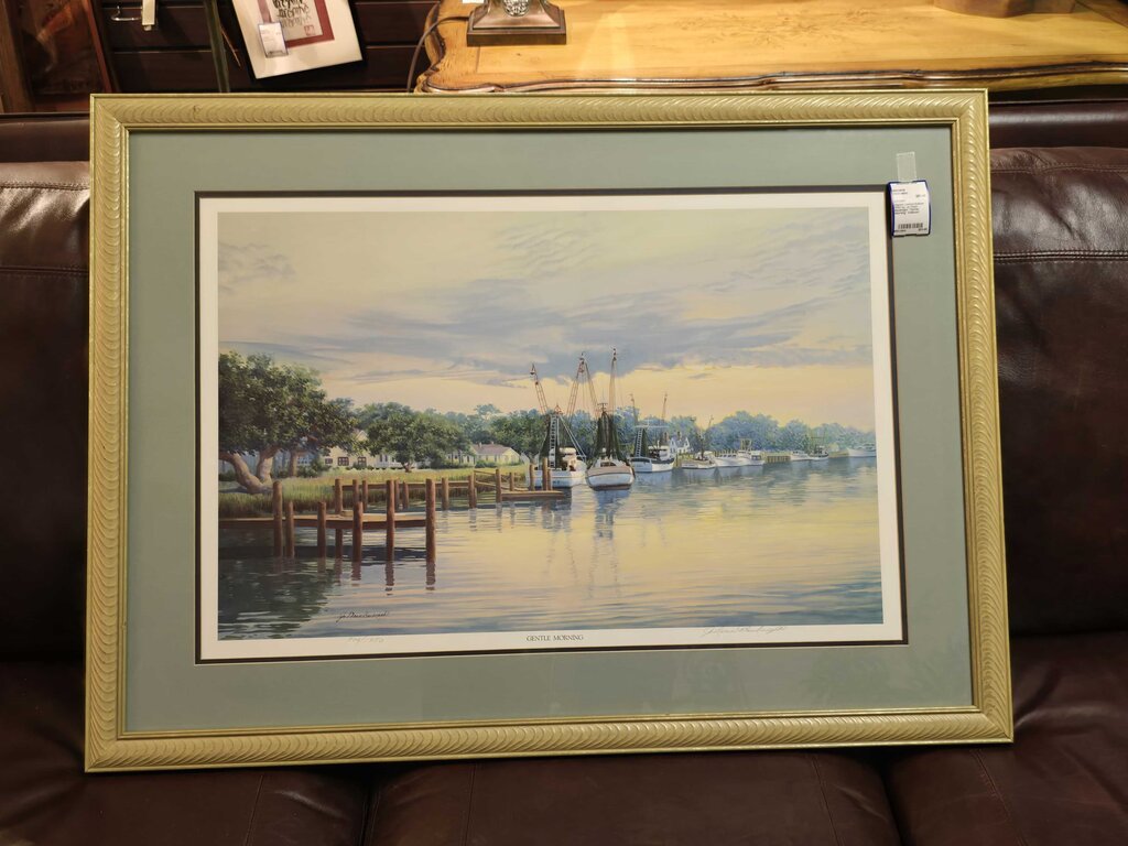 Signed Limited Edition Print by Jo Dean Bauknight "Gentle Morning" Sailboat