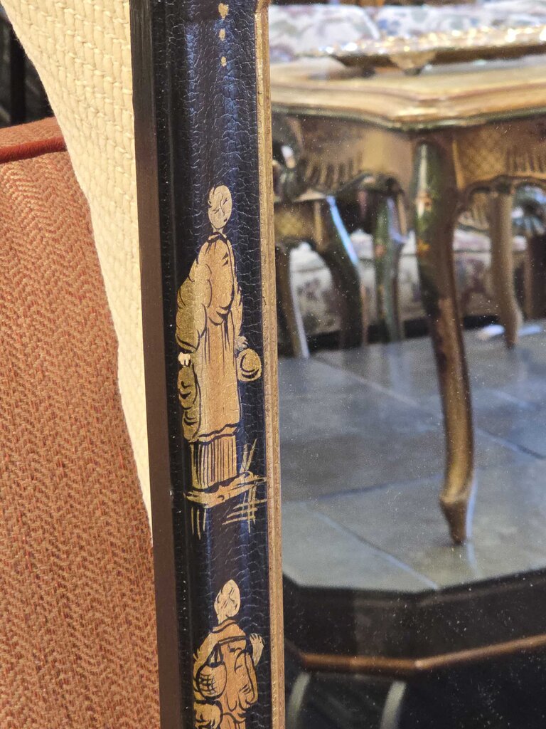 Chinoiserie Hand Painted Asian Mirror LaBarge