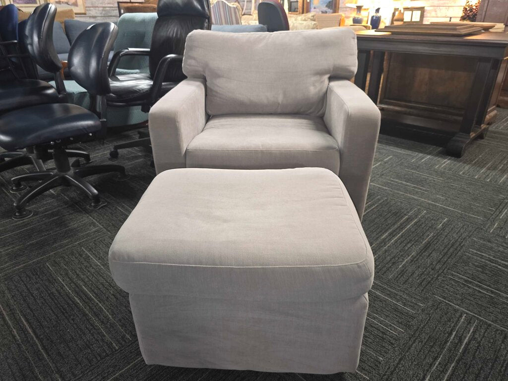 Modern Chair With Ottoman