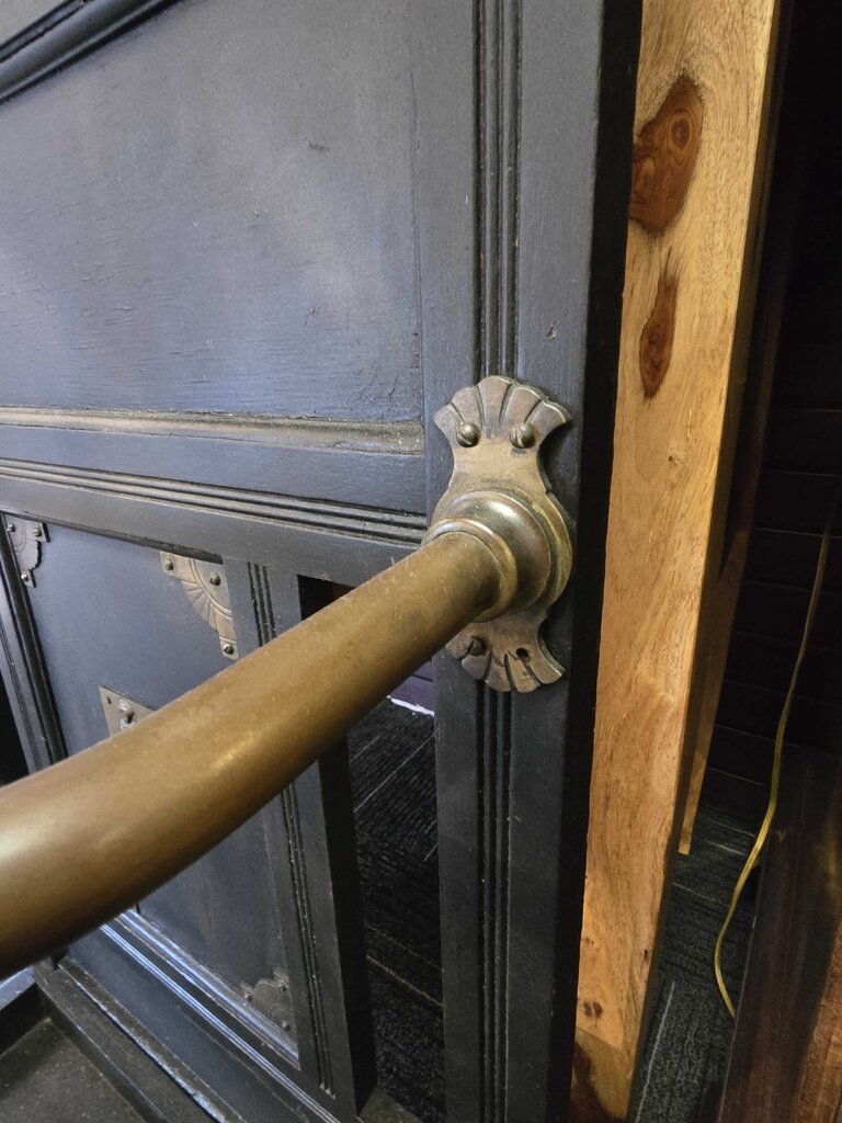 Antique Ornate Brass & Walnut Umbrella Stand Circa 1880