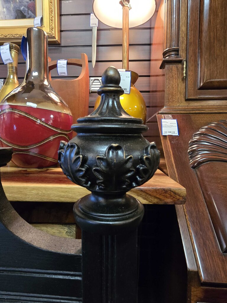 Antique Ornate Brass & Walnut Umbrella Stand Circa 1880