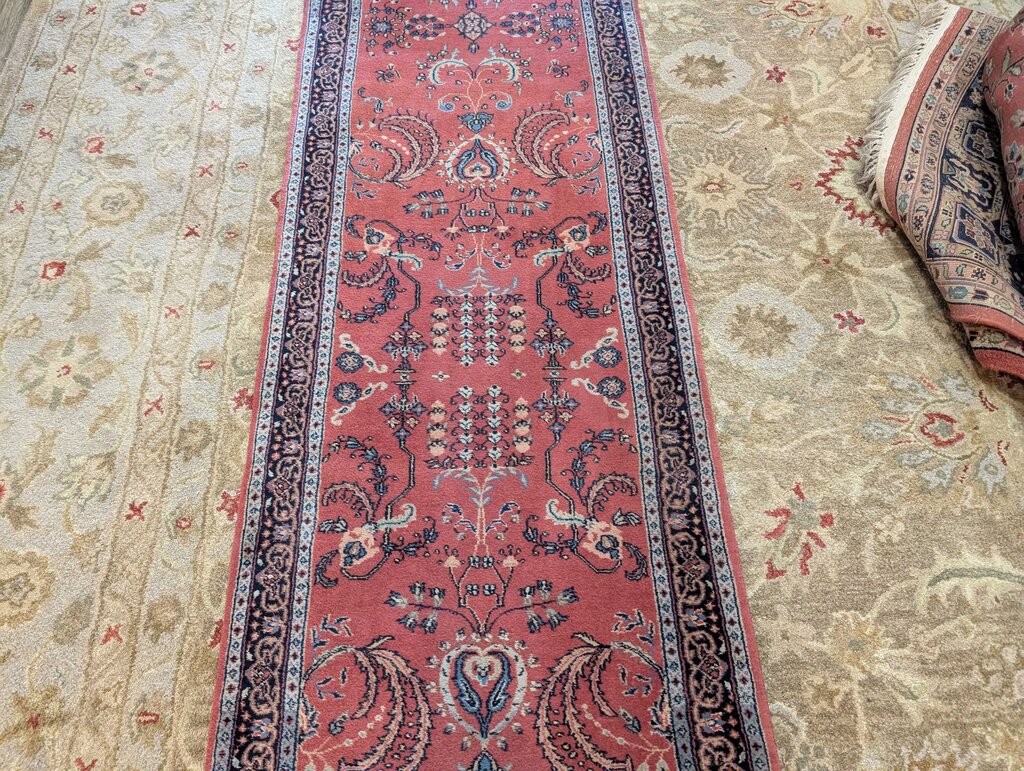 Hand Woven Wool Sarouk Persian Runner